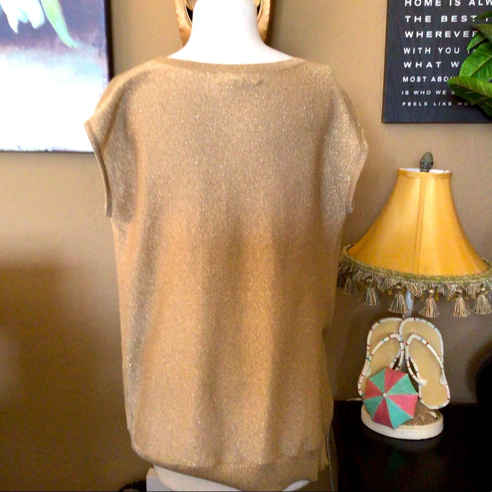 MICHEAL KORS SPARKLING GOLD TUNIC TOPS🎀 - Picture 3 of 7